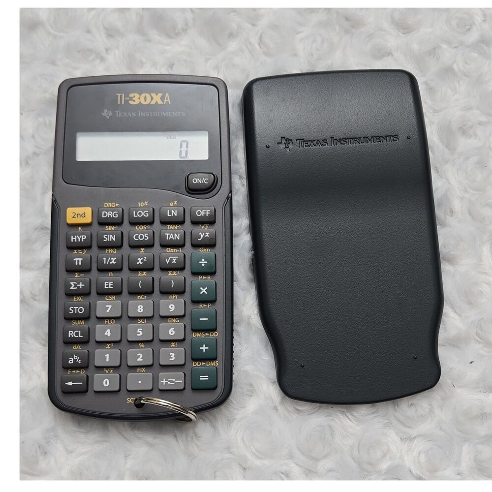 Texas Instruments TI-30XA Scientific Calculator LCD Display Handheld w/ Cover